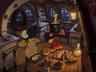 Guybrush in LeChimps K�che