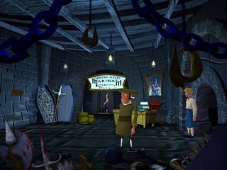 Guybrush im archaischen Gef�ngnis Lucre Towns